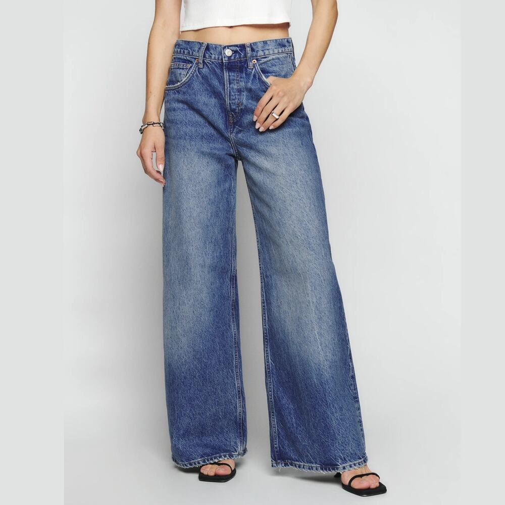 REFORMATION Iggy Super Wide Leg Slouch Jeans Size 27